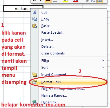 Cara Membuat Format Alignment Worksheet Microsoft Excel 2003 2007 3