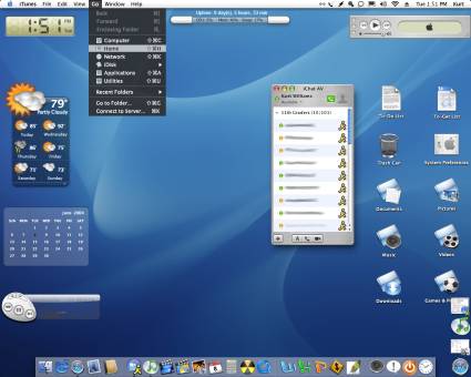 tampilan antar muka sistem operasi mac os x