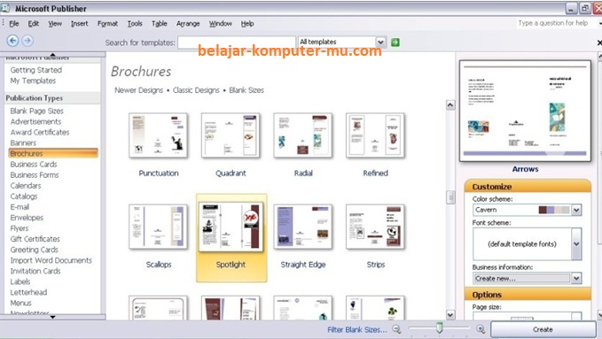 Cara Membuat Brosur Menggunakan Microsoft Office Publisher 2007 Belajar Komputer Mu