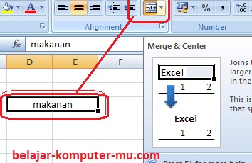 Cara Membuat Format Alignment Worksheet Microsoft Excel 2003 2007 2