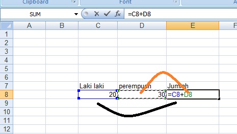 cara menulis rumus microsoft excel